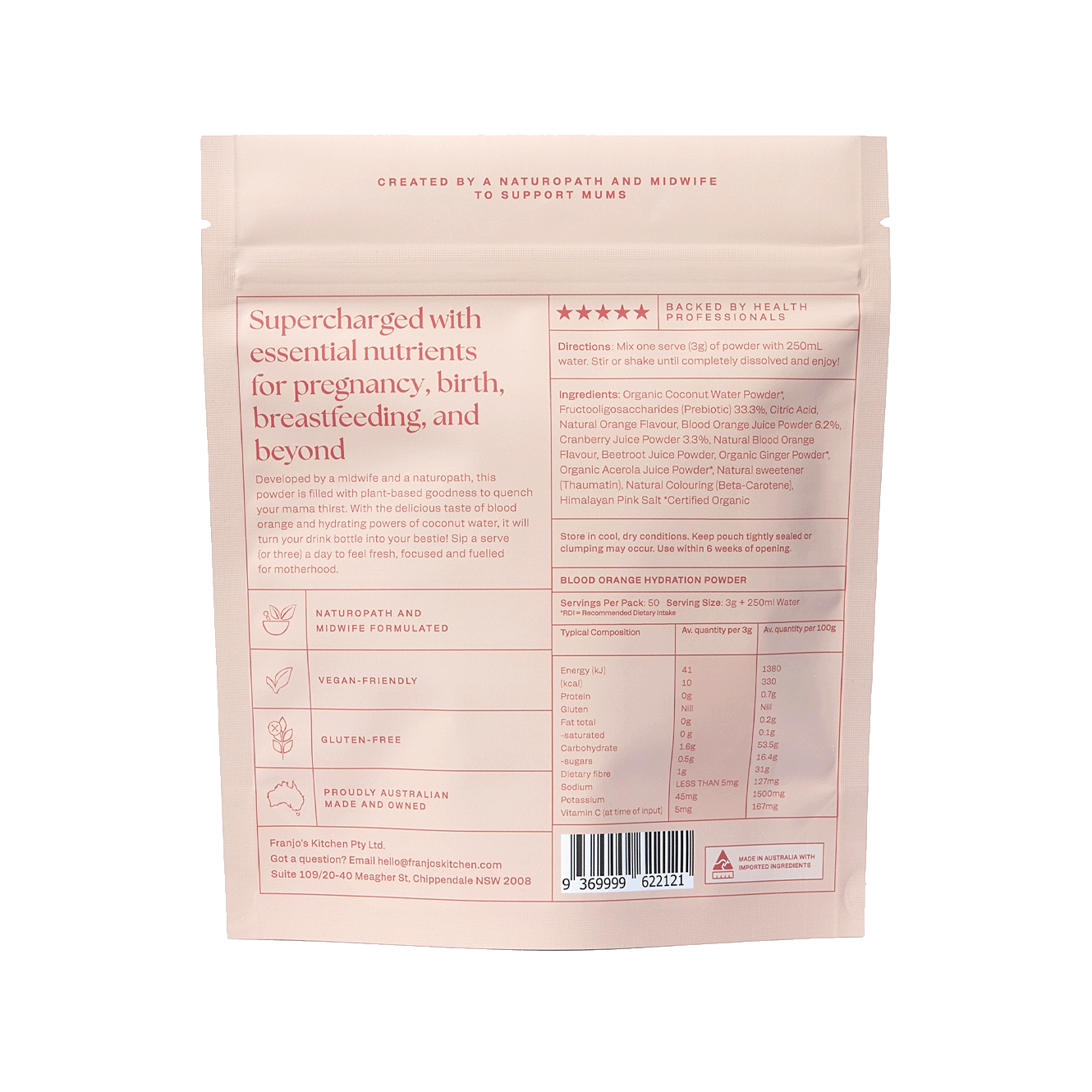 HYDRATION POWDER BLOOD ORANGE & COCONUT BLEND | None-Extra Img - 1