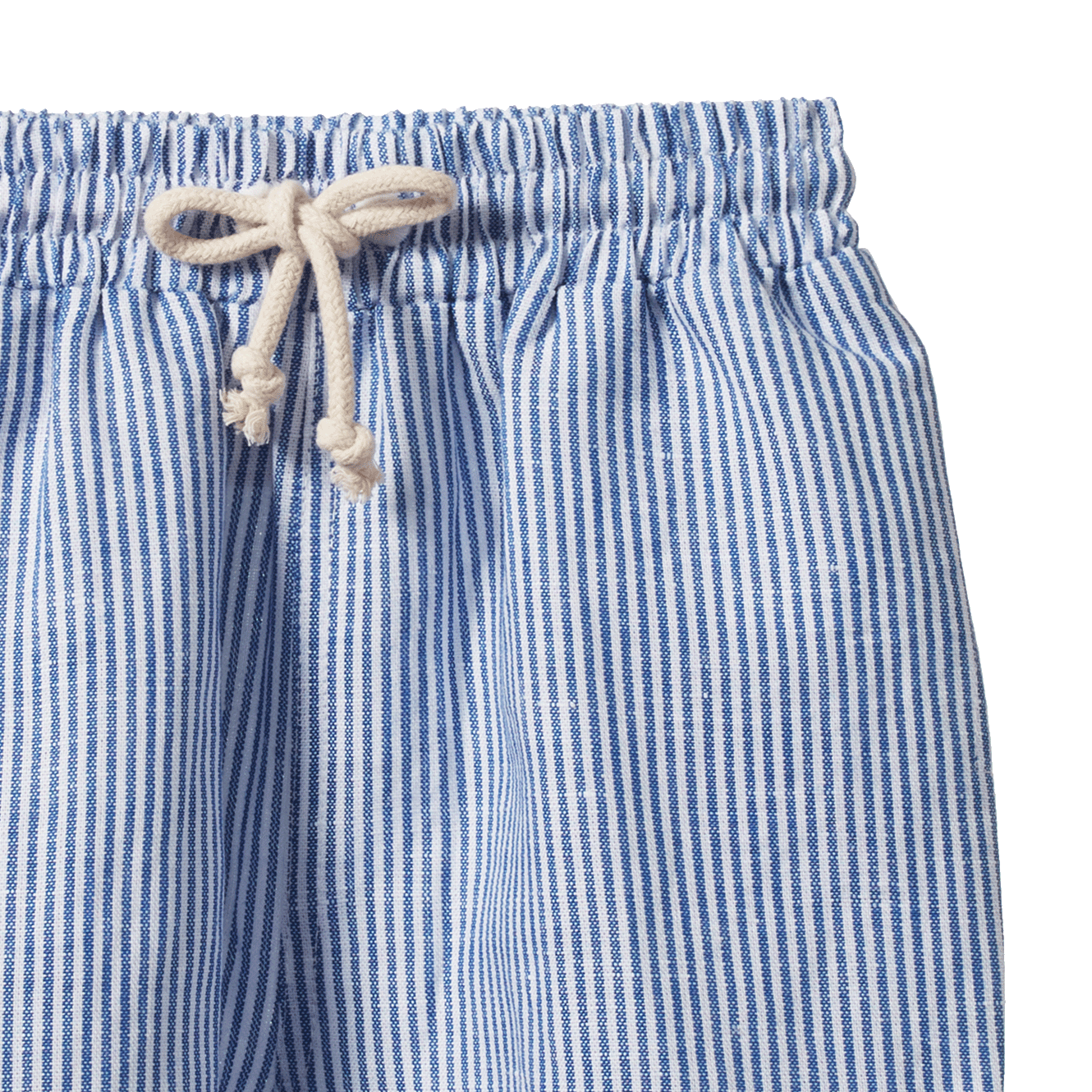 JAMES SHORTS LINEN | Blue Stripe-Extra Img - 1