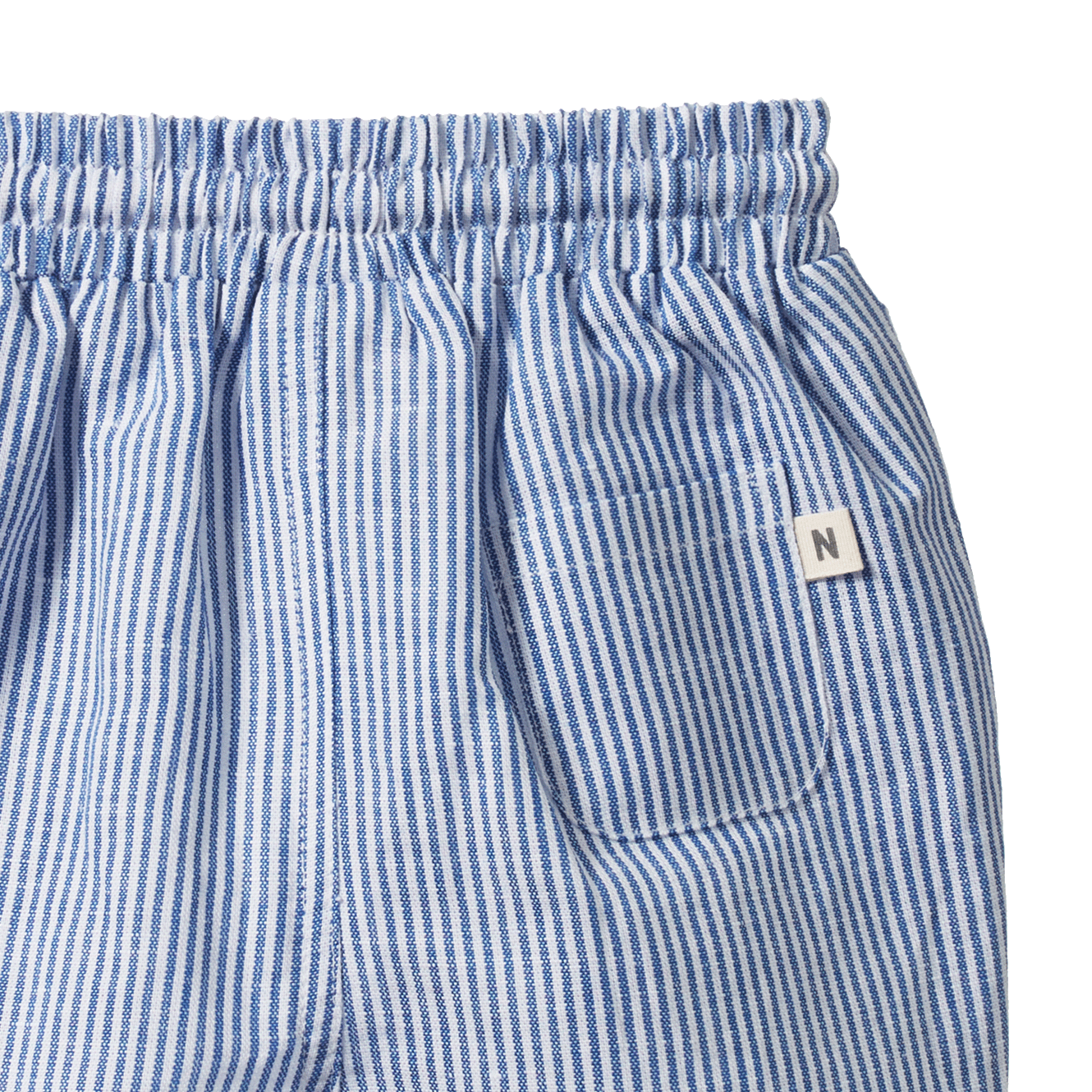 JAMES SHORTS LINEN | Blue Stripe-Extra Img - 2