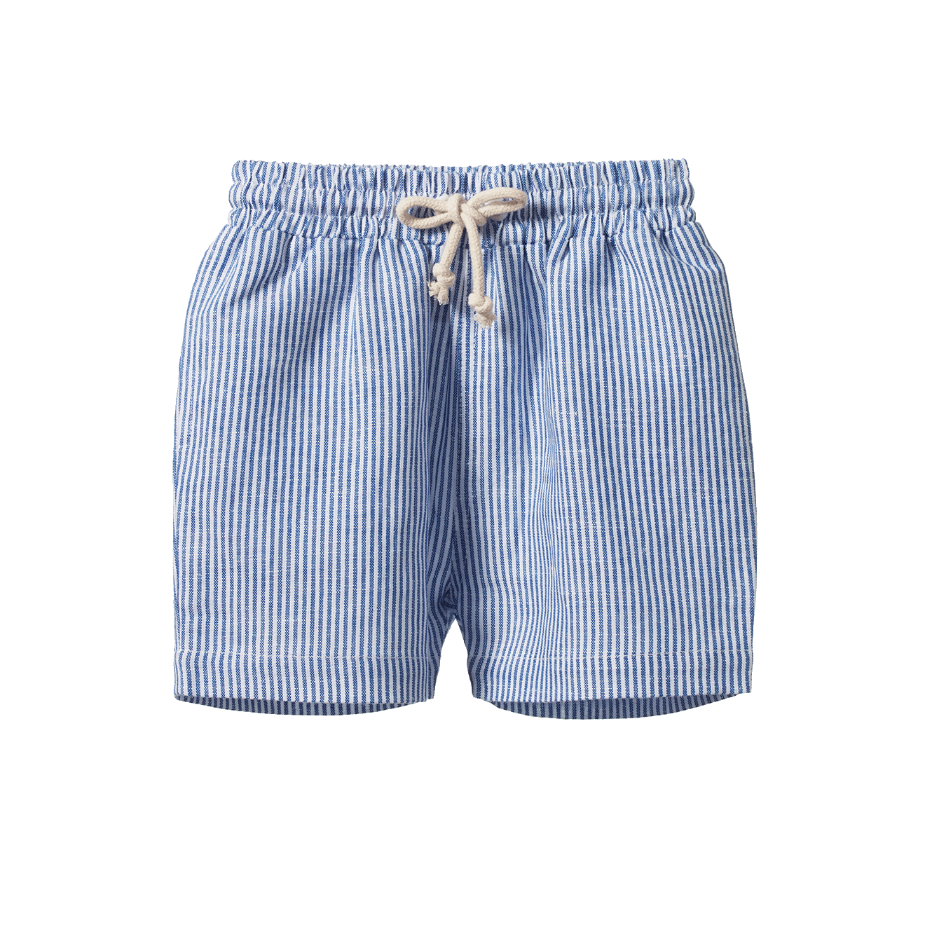 JAMES SHORTS LINEN | Blue Stripe-Web-front