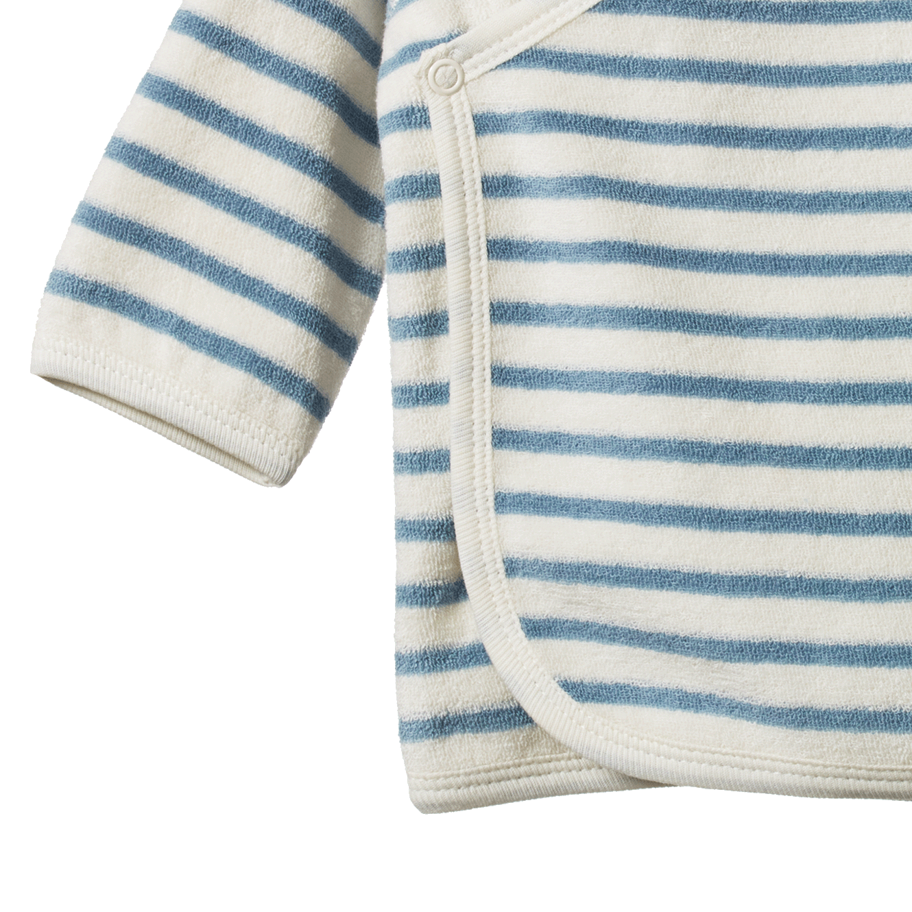 KIMONO JACKET TERRY | Powder Blue Sailor Stripe-Extra Img - 1
