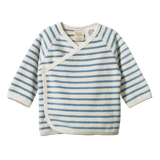 KIMONO JACKET TERRY | Powder Blue Sailor Stripe-Web-front