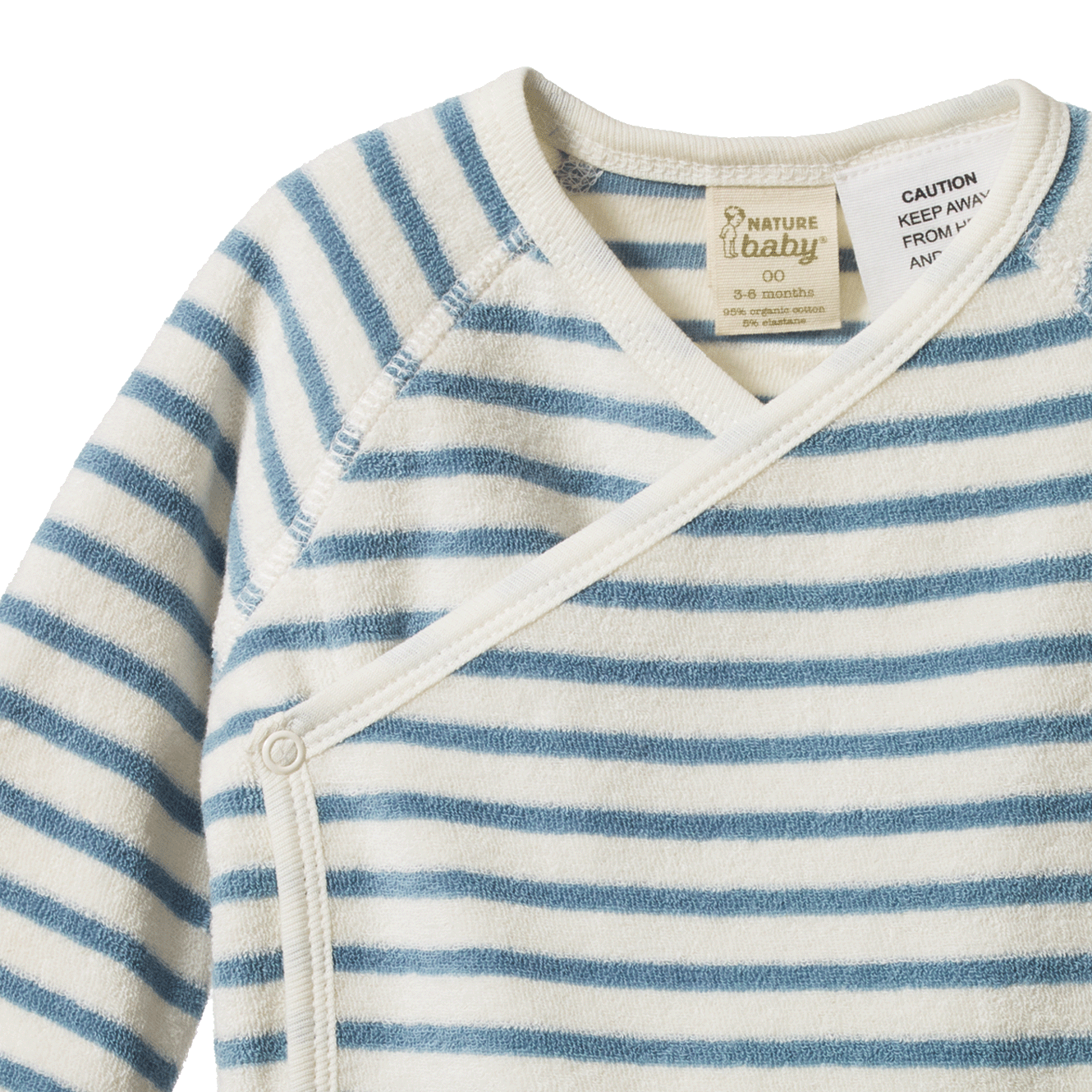 KIMONO JACKET TERRY | Powder Blue Sailor Stripe-Web-hover