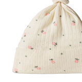 KNOTTED BEANIE POINTELLE | Posey Blossom Print-Web-hover