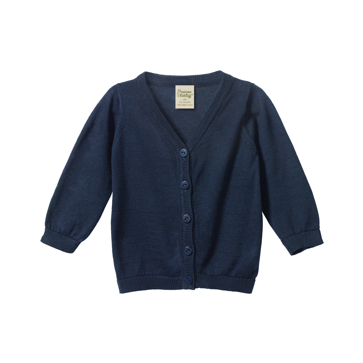 LIGHT COTTON KNIT CARDIGAN | Navy-Web-front