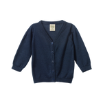 LIGHT COTTON KNIT CARDIGAN | Navy-Web-front
