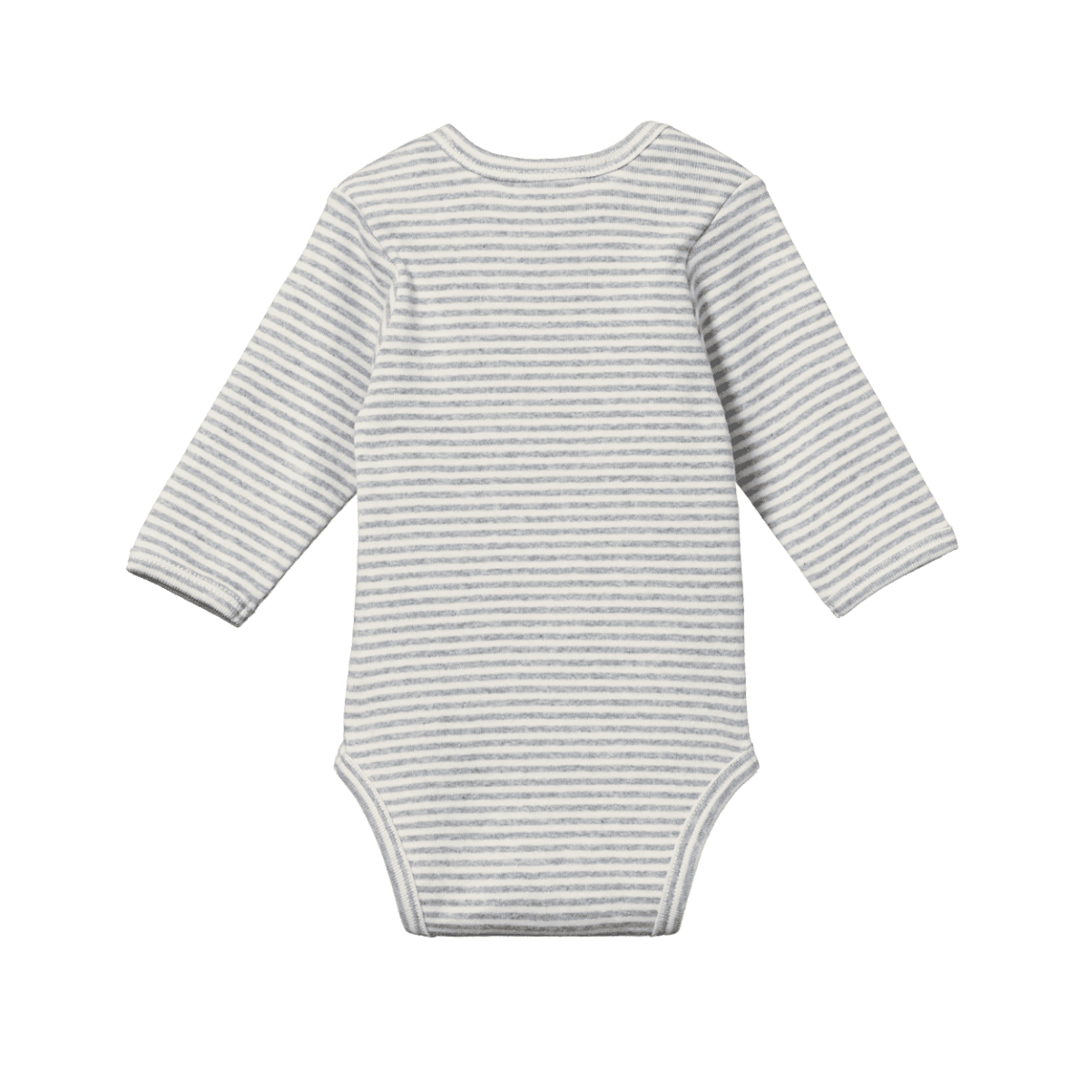 LONG SLEEVE BODYSUIT | Grey Marl Stripe-Extra Img - 1