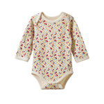 LONG SLEEVE BODYSUIT | Kitchen Garden Print-Web-front