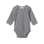 LONG SLEEVE BODYSUIT | Navy Stripe-Web-front