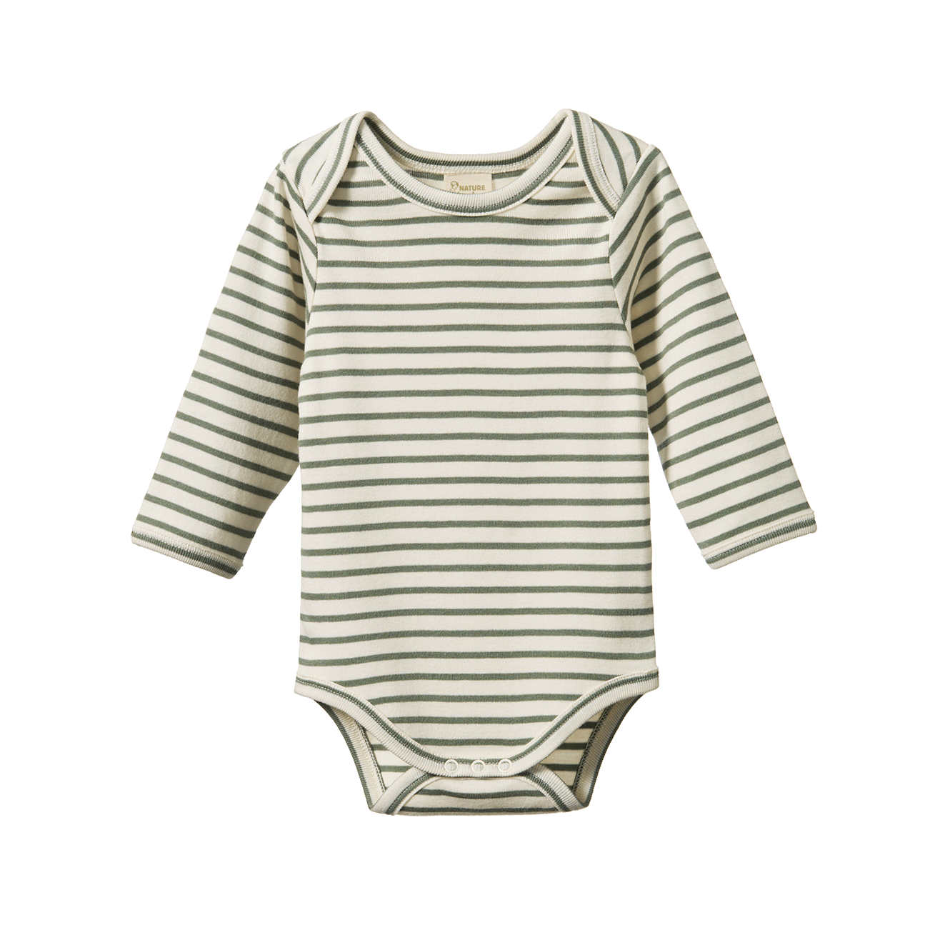 LONG SLEEVE BODYSUIT | Nettle Sailor Stripe-Web-front