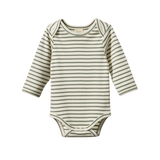 LONG SLEEVE BODYSUIT | Nettle Sailor Stripe-Web-front