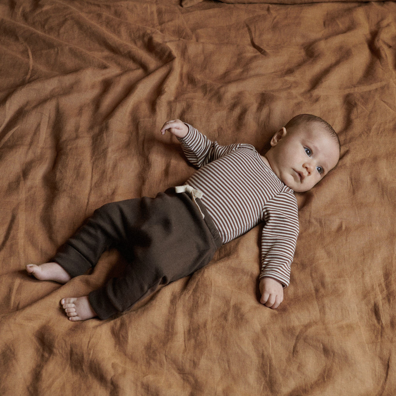 LONG SLEEVE BODYSUIT | Pinecone Stripe-Web-hover
