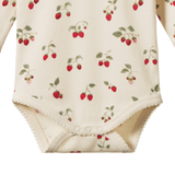 LONG SLEEVE BODYSUIT | Strawberry Blush Print-Extra Img - 1