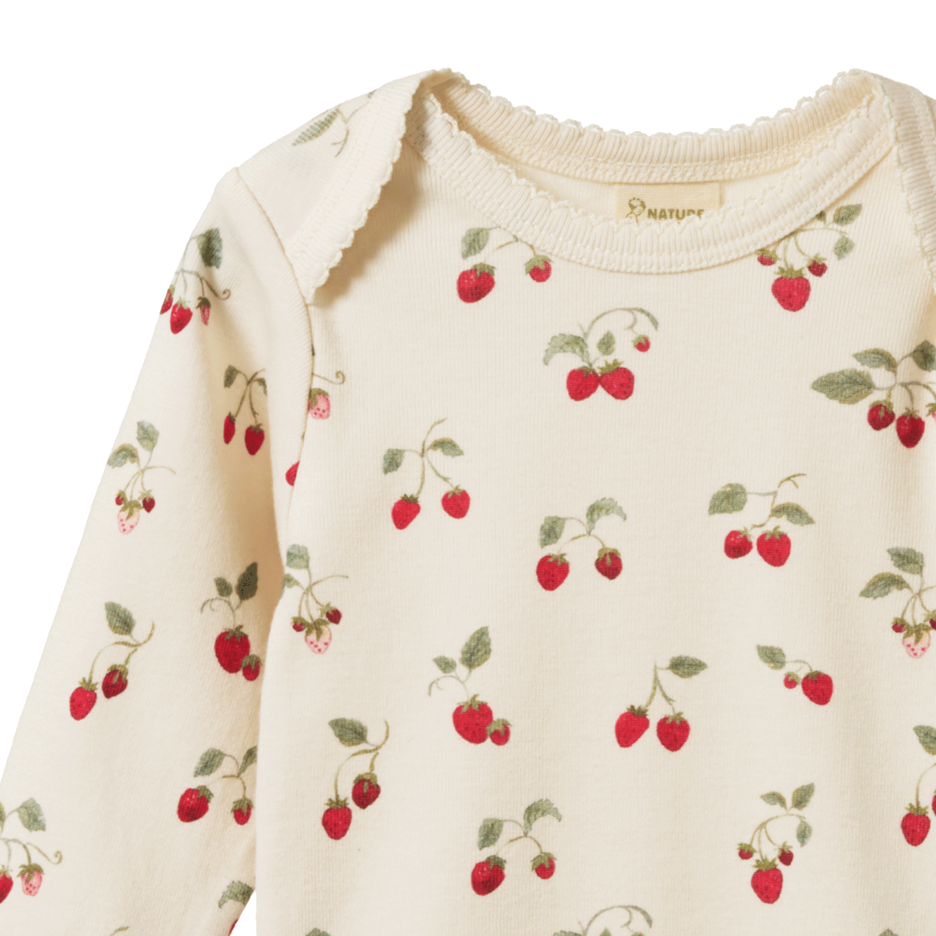 LONG SLEEVE BODYSUIT | Strawberry Blush Print-Web-hover