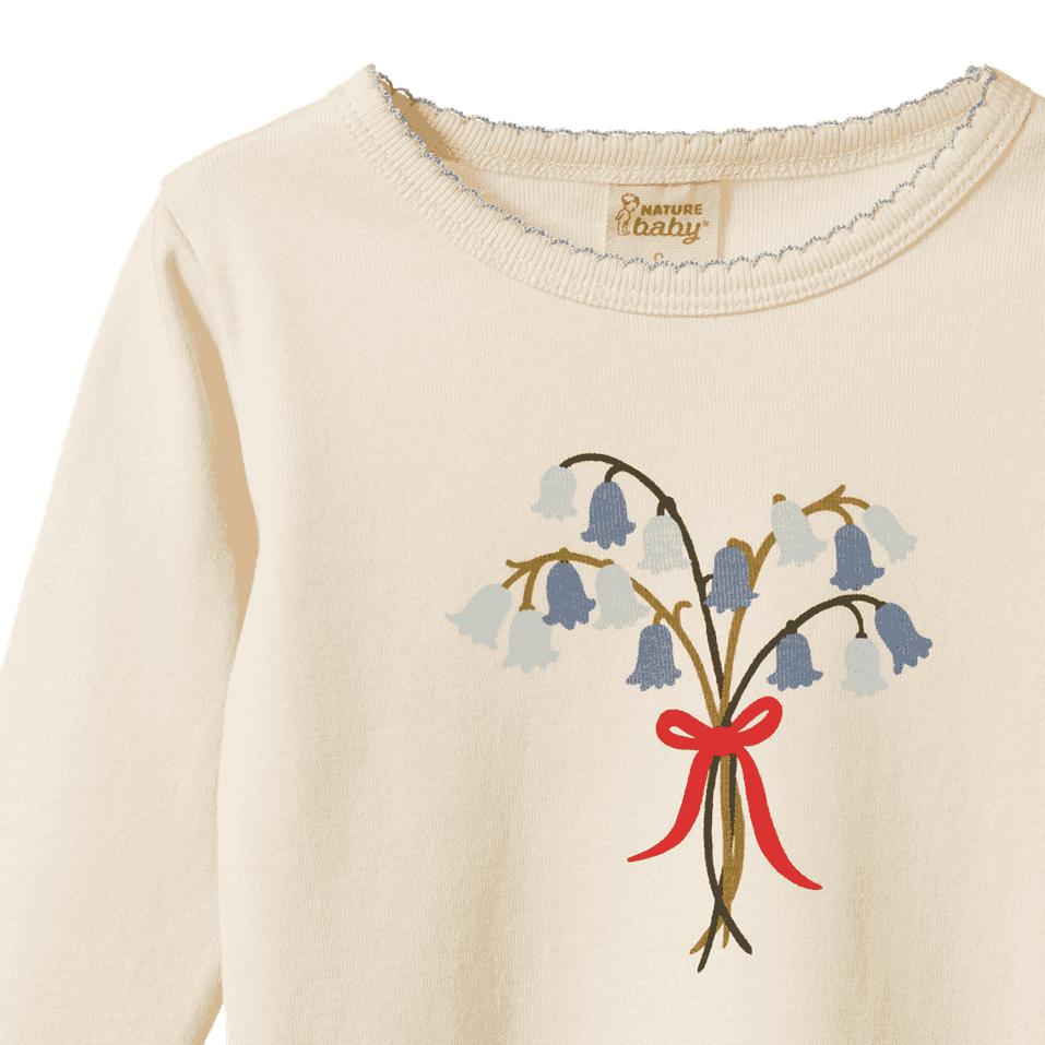 LONG SLEEVE CLOUD TEE | Bluebelle Natural Print-Extra Img - 4