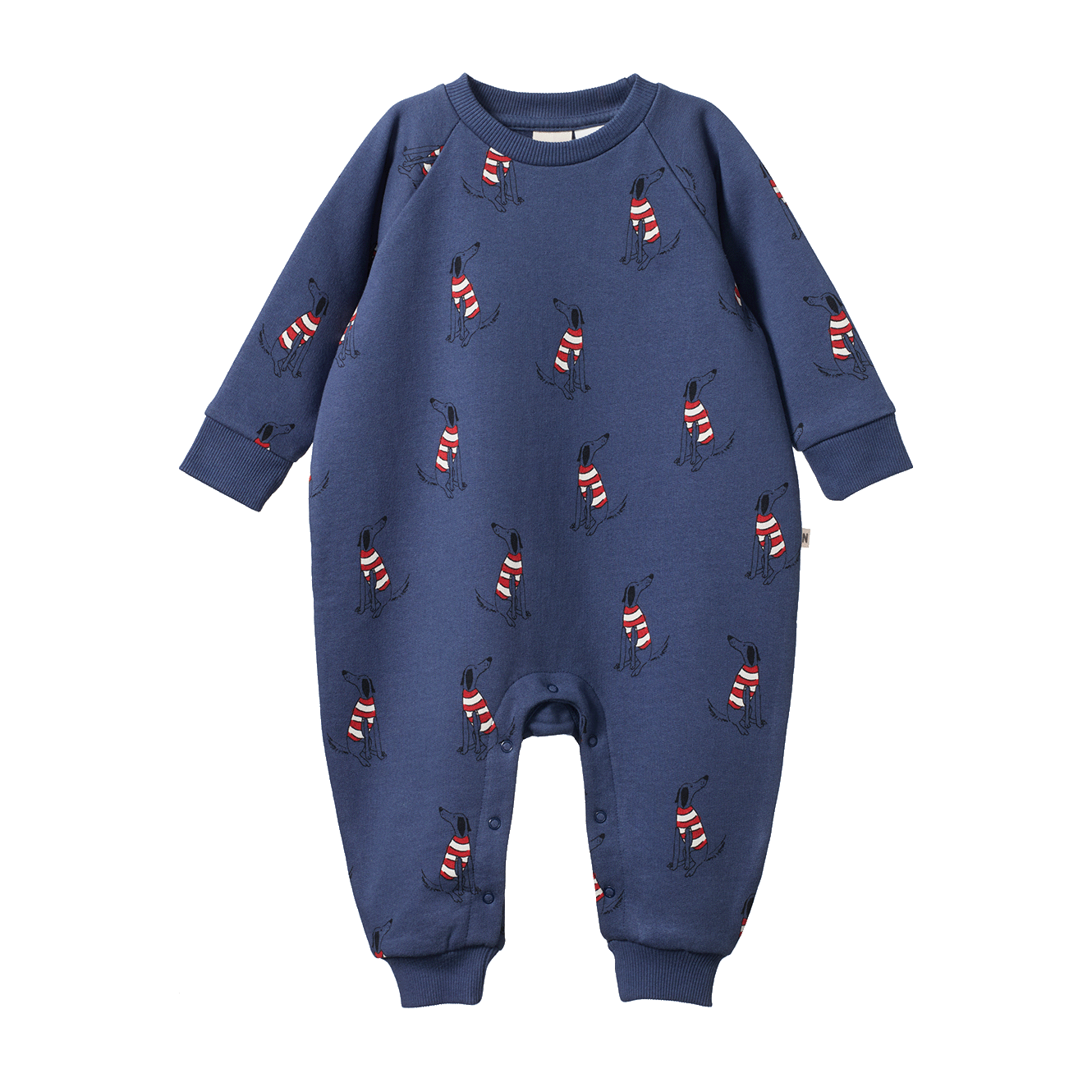 LONG SLEEVE JUNO ROMPER | Best Friend Indigo Print-Web-front