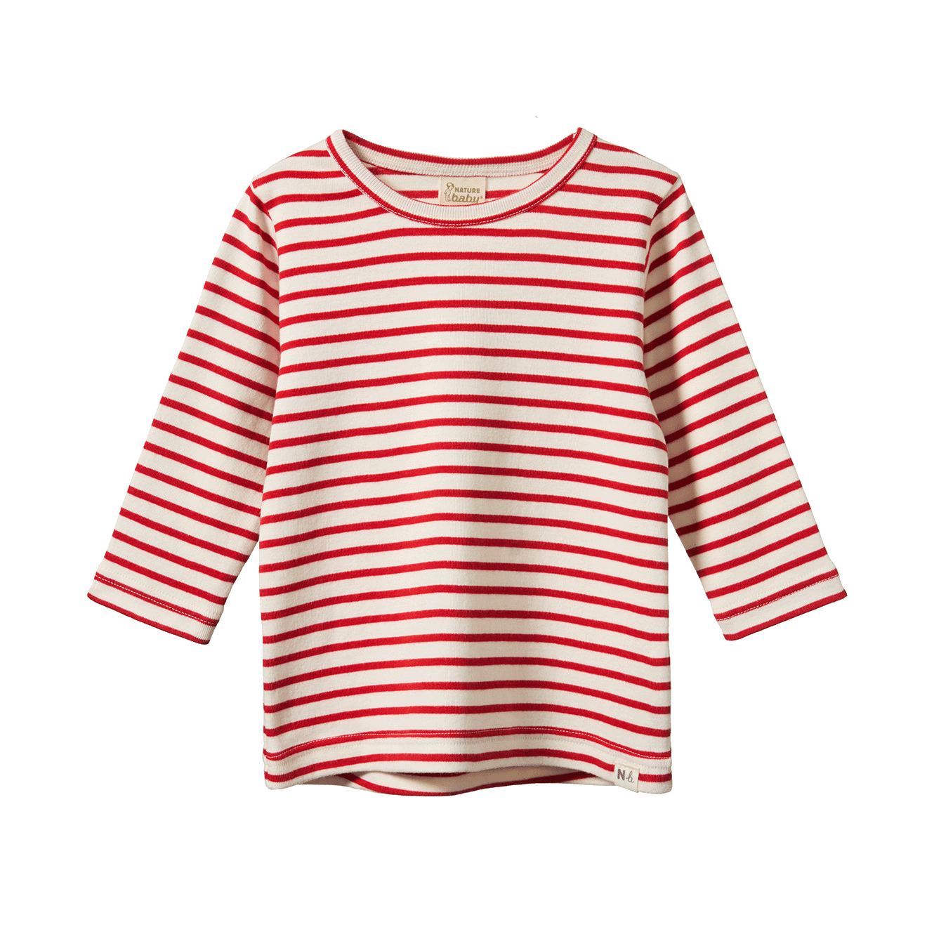LONG SLEEVE RIVER TEE | Red Sailor Stripe-Web-front