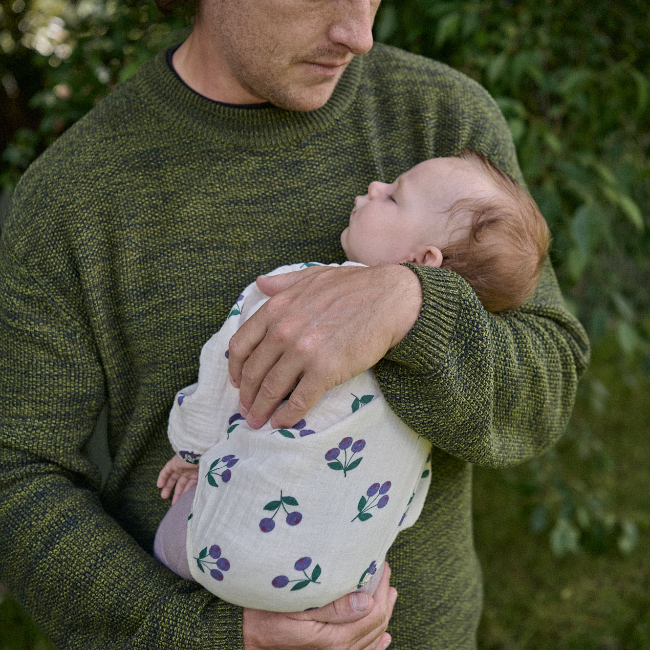 MEADOW BODYSUIT MUSLIN | Winter Berry Natural Print-Extra Img - 1