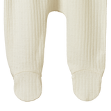 MERINO ESSENTIALS FOOTED ROMPERS POINTELLE | Natural-Extra Img - 2