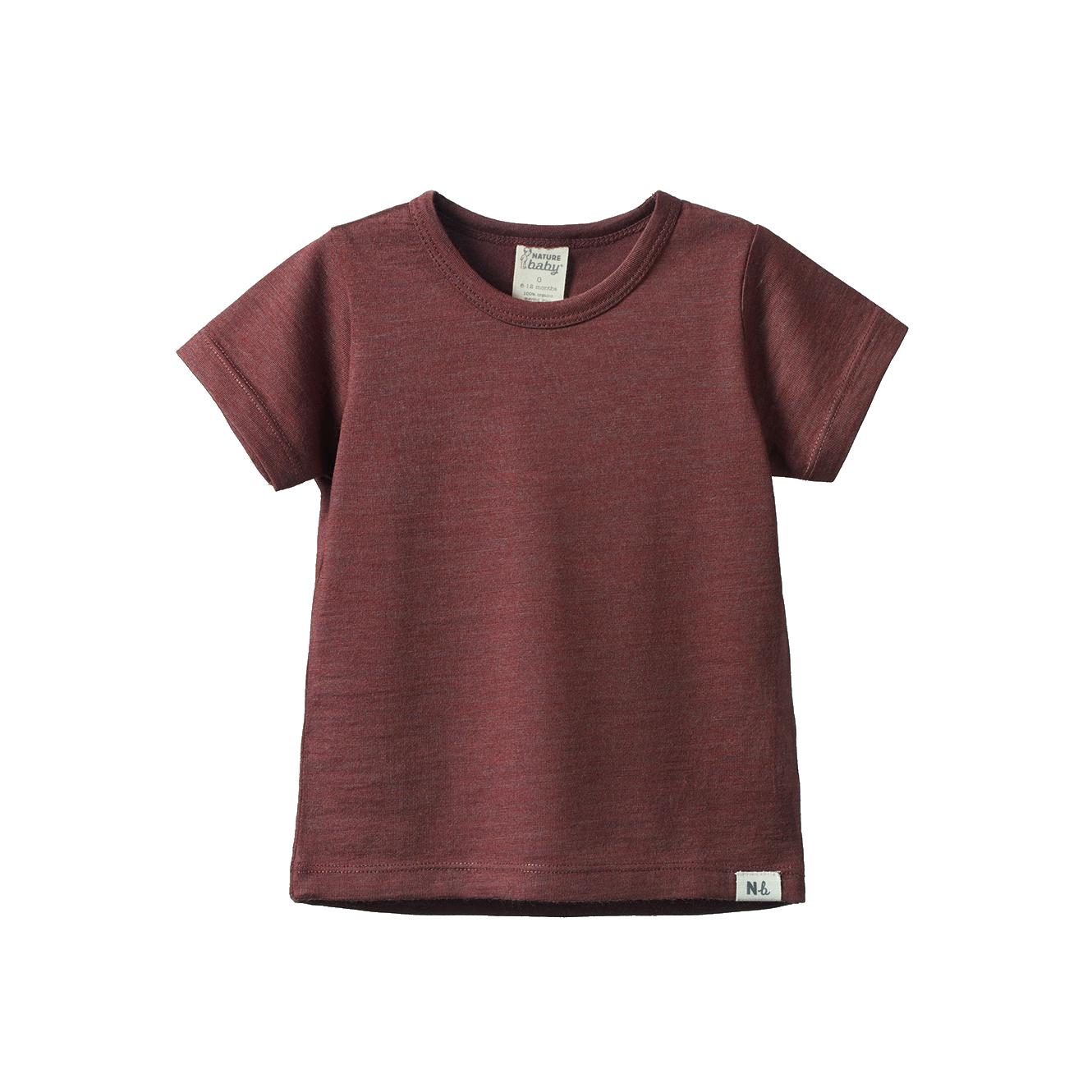 MERINO ESSENTIALS RIVER TEE | Marron Marl-Web-front