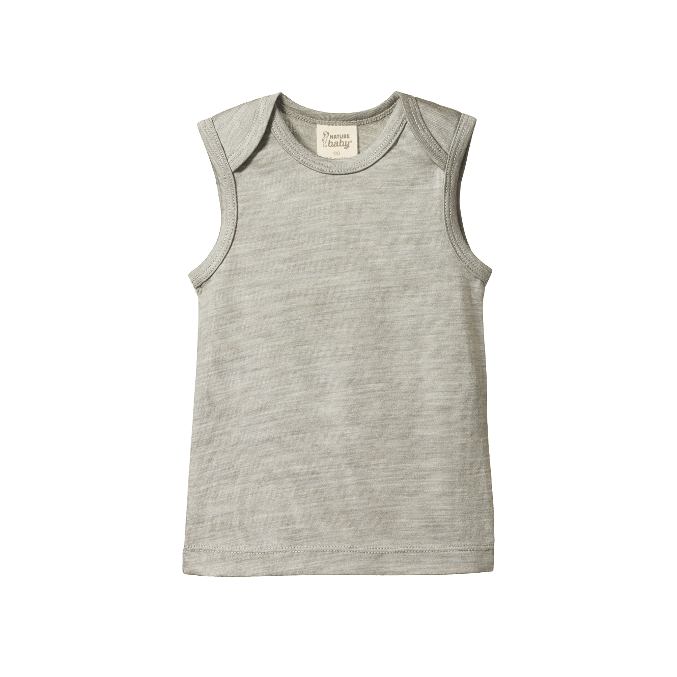 MERINO ESSENTIAL SINGLET | Grey Marl-Web-front