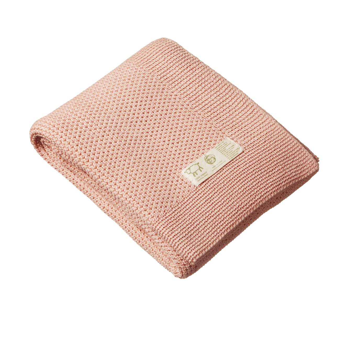 MERINO KNIT BLANKET | Rose Dust-Web-front