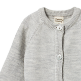 MERINO KNIT CARDIGAN | Light Grey Marl-Web-hover