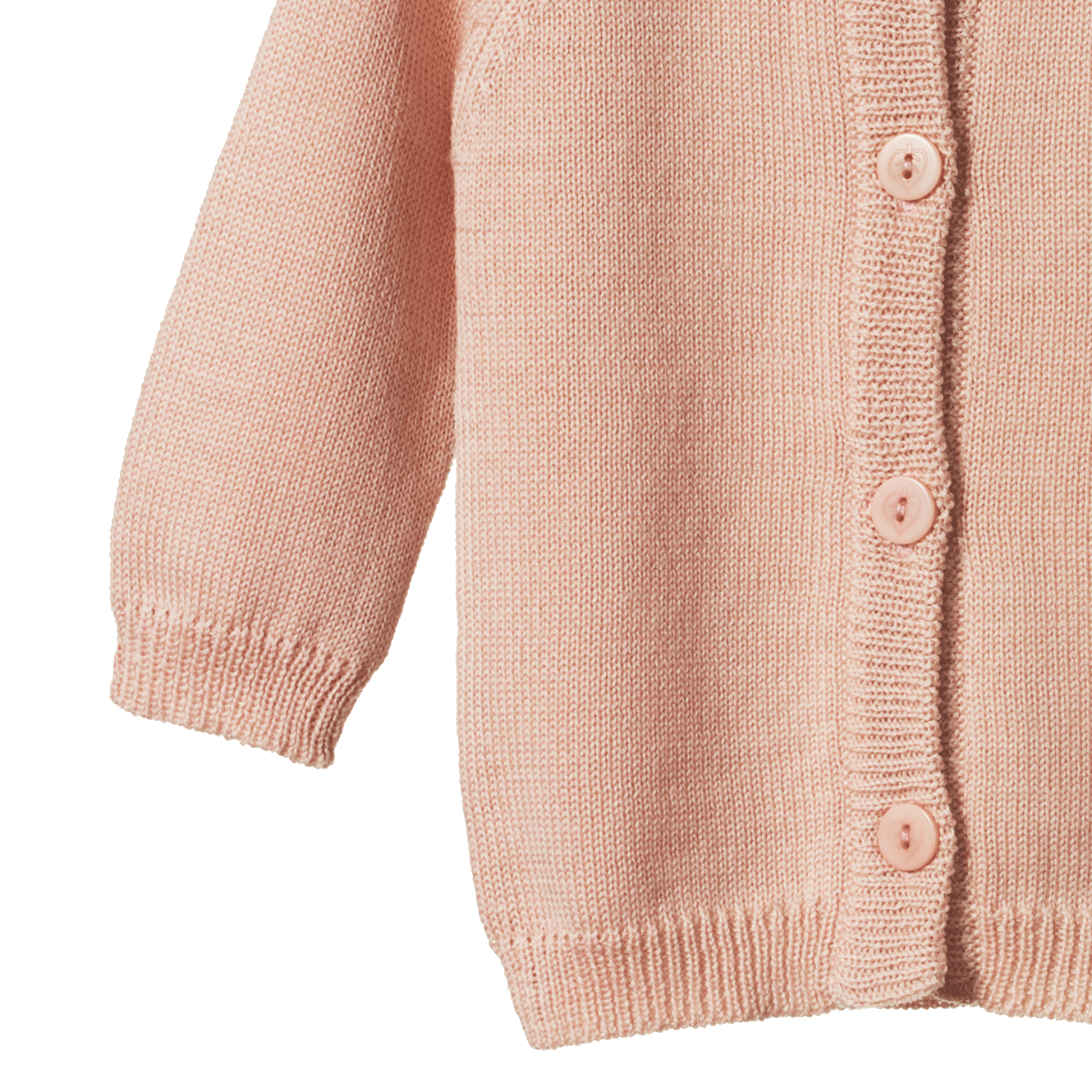 MERINO KNIT CARDIGAN | Rose Dust-Extra Img - 1