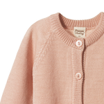 MERINO KNIT CARDIGAN | Rose Dust-Web-hover