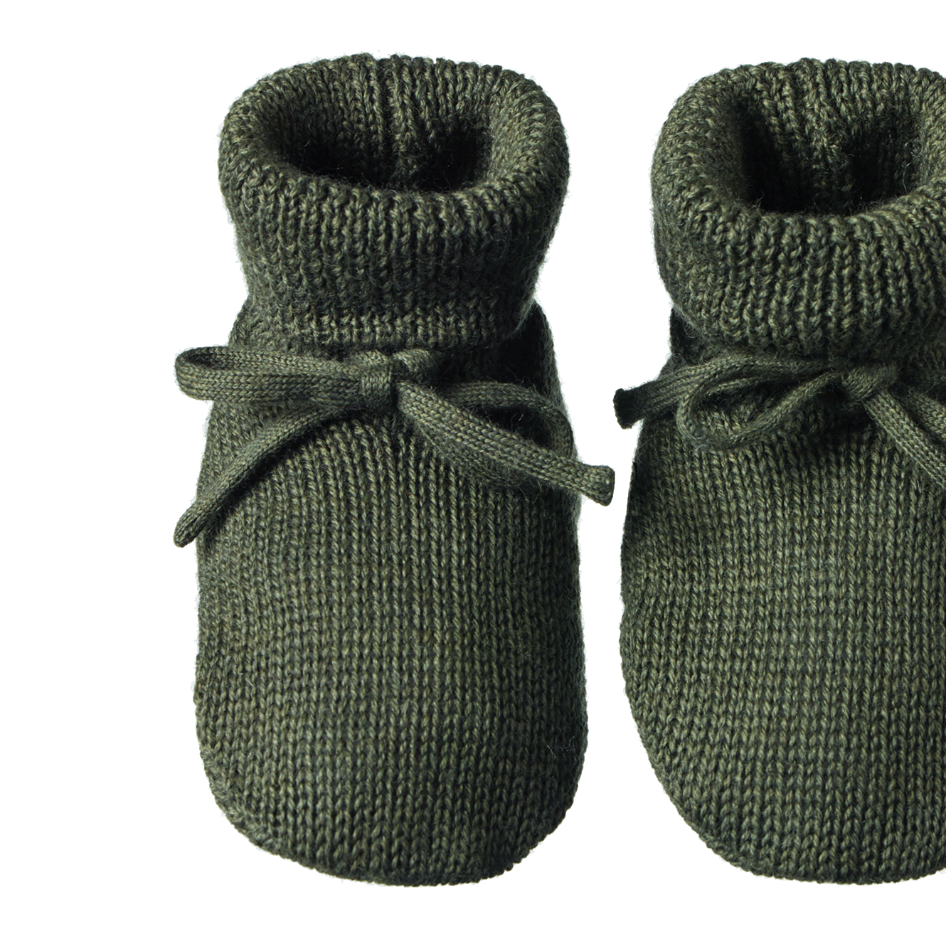 MERINO KNIT DRAWSTRING BOOTIES | Thyme-Web-hover