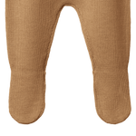 MERINO KNIT FOOTED ROMPERS | Caramel-Extra Img - 1