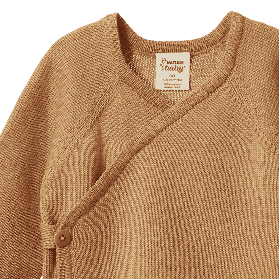 MERINO KNIT KIMONO JACKET | Caramel-Web-hover