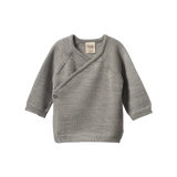 MERINO KNIT KIMONO JACKET | Grey Marl-Web-front