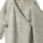 MERINO KNIT KIMONO JACKET | Light Grey Marl-Extra Img - 1