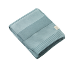 MERINO KNIT PEARL BLANKET | Powder Blue-Web-front