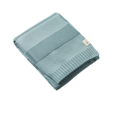 MERINO KNIT PEARL BLANKET | Powder Blue-Web-front