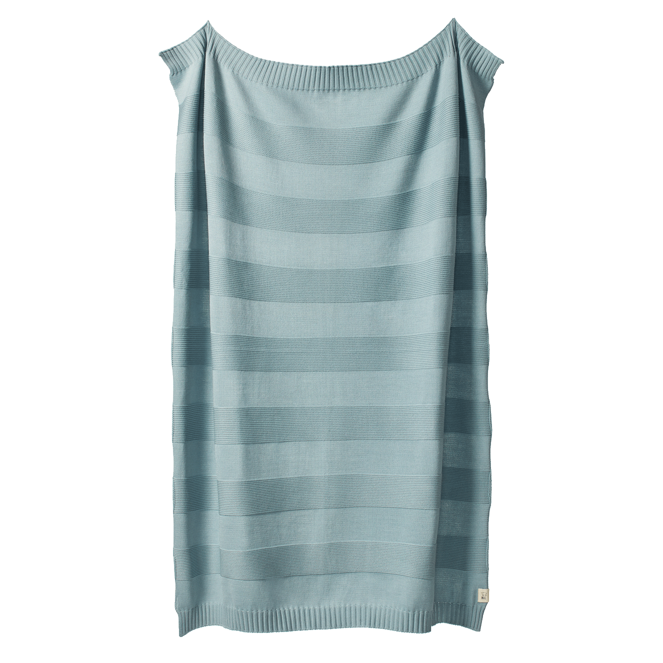 MERINO KNIT PEARL BLANKET | Powder Blue-Web-hover