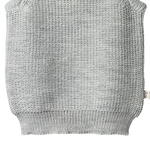 MERINO KNIT VEST | Light Grey Marl Chunky Knit-Extra Img - 1
