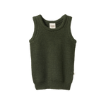 MERINO KNIT VEST | Thyme Chunky Knit-Web-front