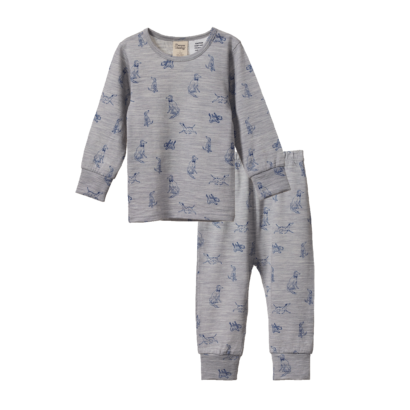 MER ESS 2PC PYJAMAS | Best Friend Print Merino-Web-front