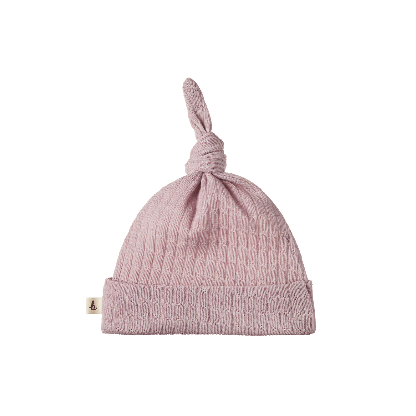 MER ESS KNOTTED BEANIE POINTELLE | Lilac-Web-front