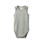 MER ESS SINGLET BODYSUIT | Grey Marl-Web-front