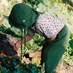 MUSLIN SUNHAT | Fir Green-Extra Img - 1