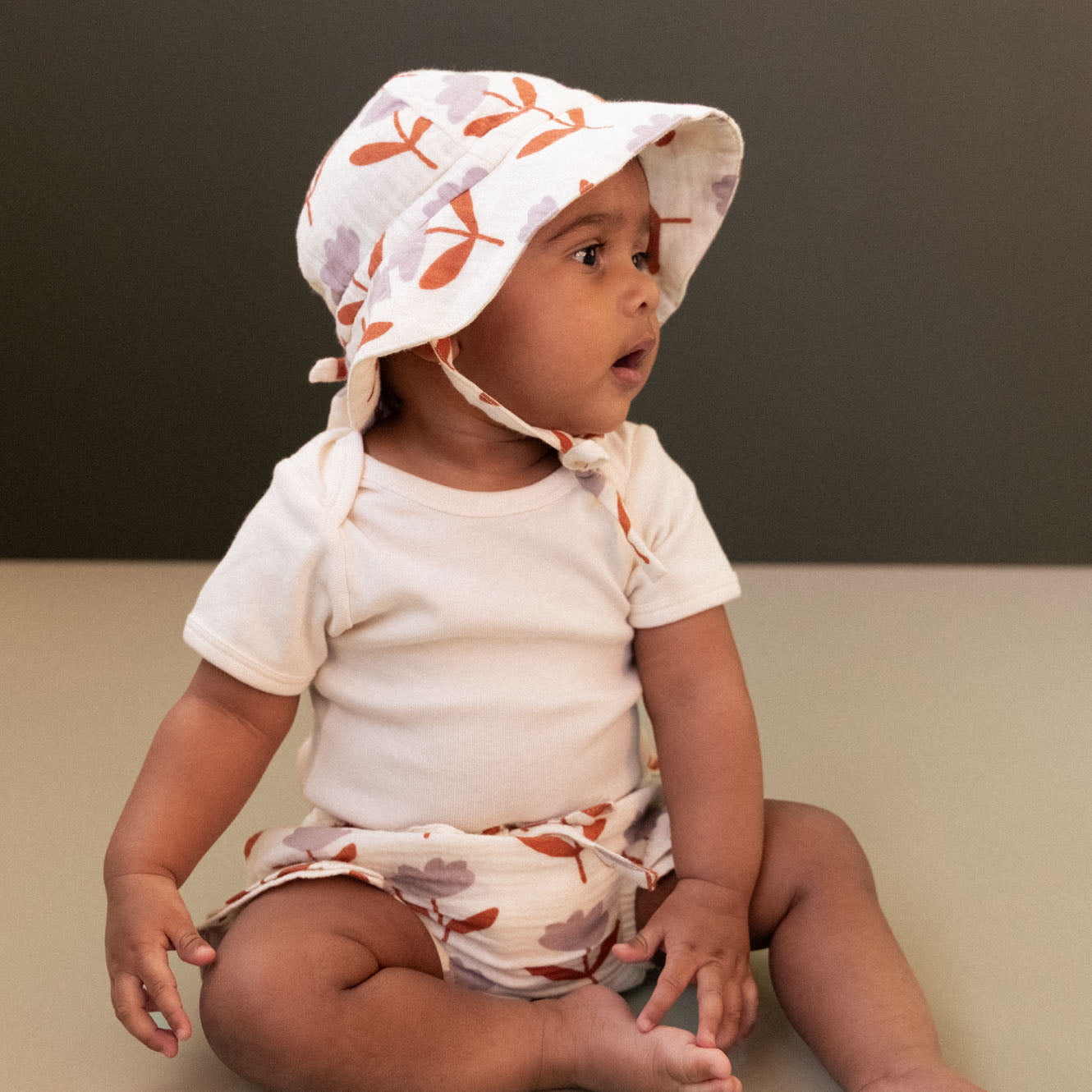 MUSLIN SUNHAT | Fleurette Print-Extra Img - 1