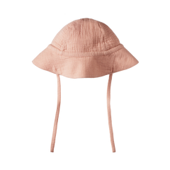 MUSLIN SUNHAT | Rose Dust-Web-front