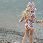 ONE PIECE BATHING SWIMSUIT | Painted Delphine Print-Extra Img - 1