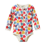 ONE PIECE BATHING SWIMSUIT | Painted Delphine Print-Web-front