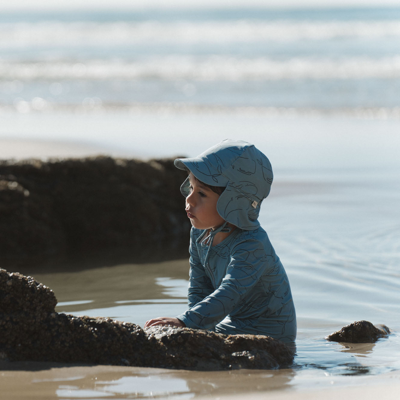 ONE PIECE BATHING TRUNKS | Blue Whale Print-Extra Img - 2