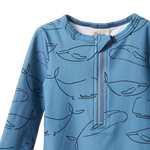 ONE PIECE BATHING TRUNKS | Blue Whale Print-Extra Img - 3