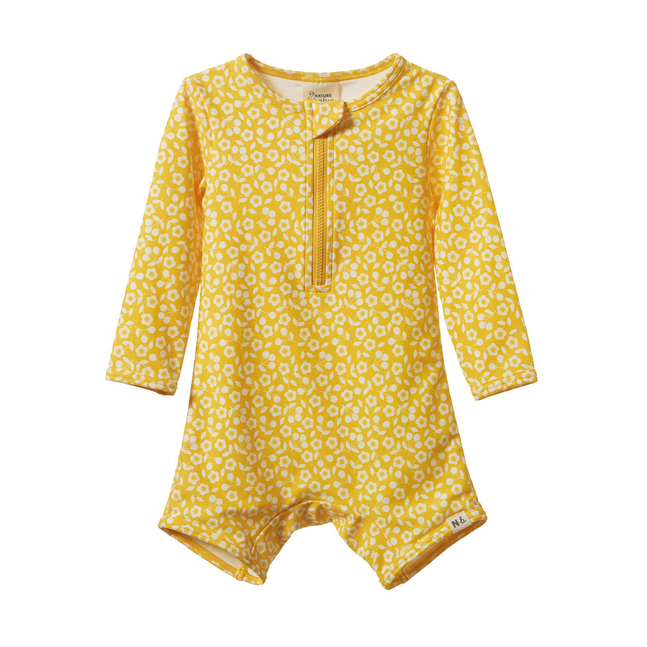 ONE PIECE BATHING TRUNKS | Kitchen Garden Freesia Print-Web-front